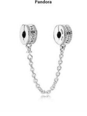 NEW Pandora Safety Chain Clip Bracelet Charm